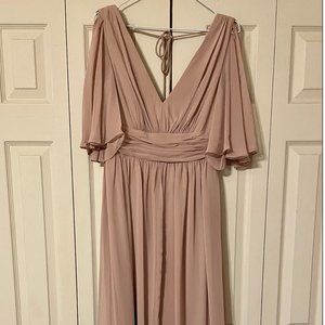Dessy Chiffon Topaz Gown Dress Size 6 Brand New